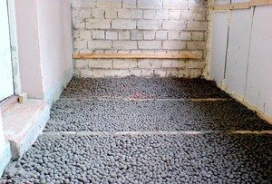Утепление пола керамзитом