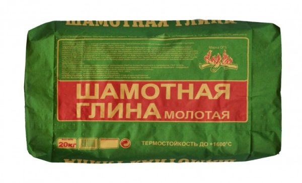 Упаковка шамотной глины